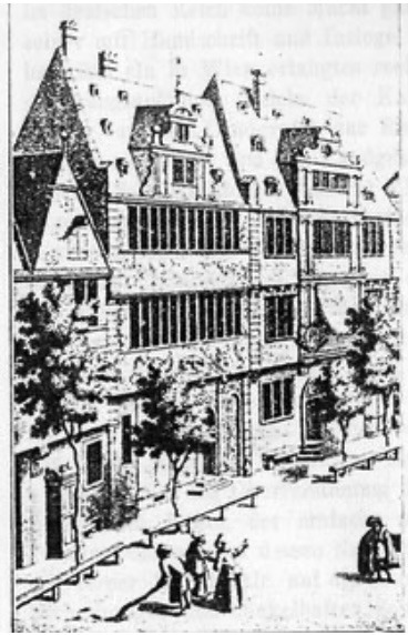 Frankfurt am Main, Roßmarkt – historische Darstellung nach Salomon Kleiner