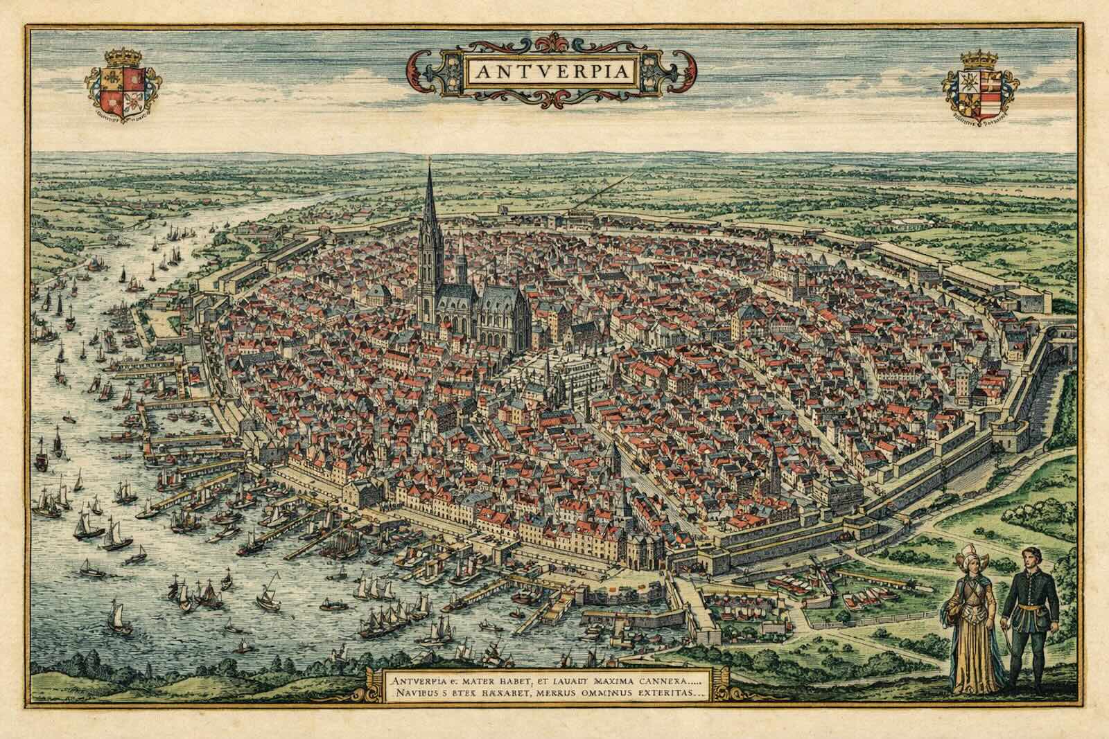 Antwerpen im 16. Jahrhundert, Vogelschauansicht