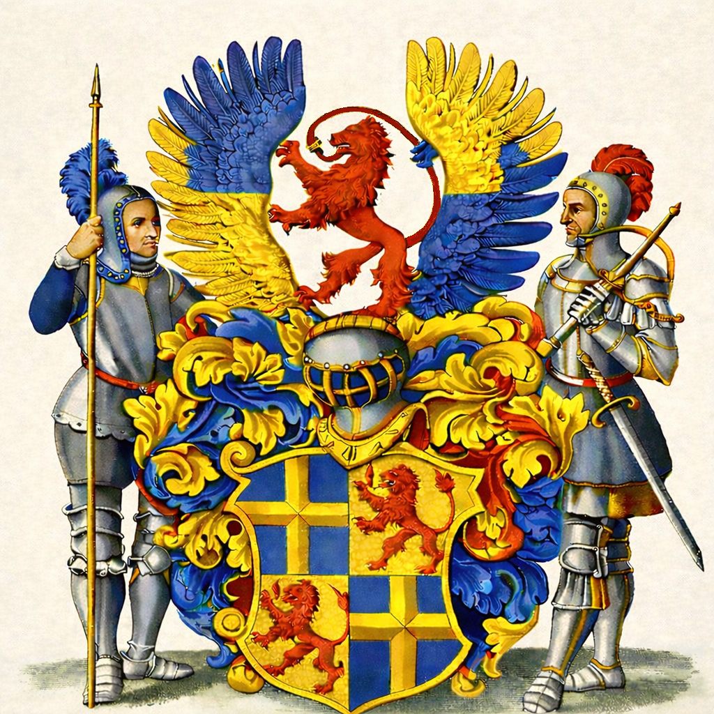 Historisch überliefertes Großwappen der Familie von Bodeck