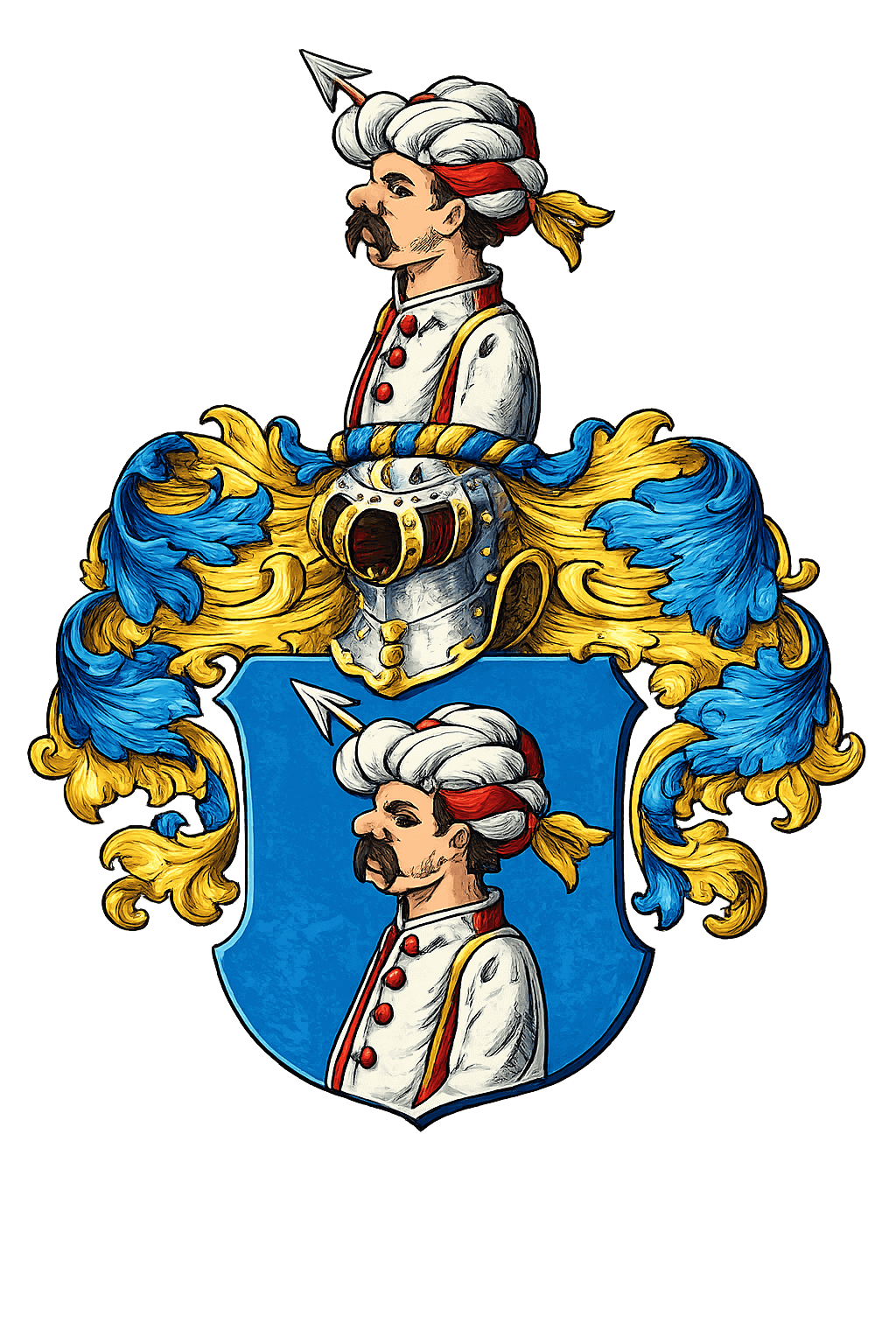 Wappen der Familie Bodecker nach dem kaiserlichen Adels- und Wappenbrief von 1578